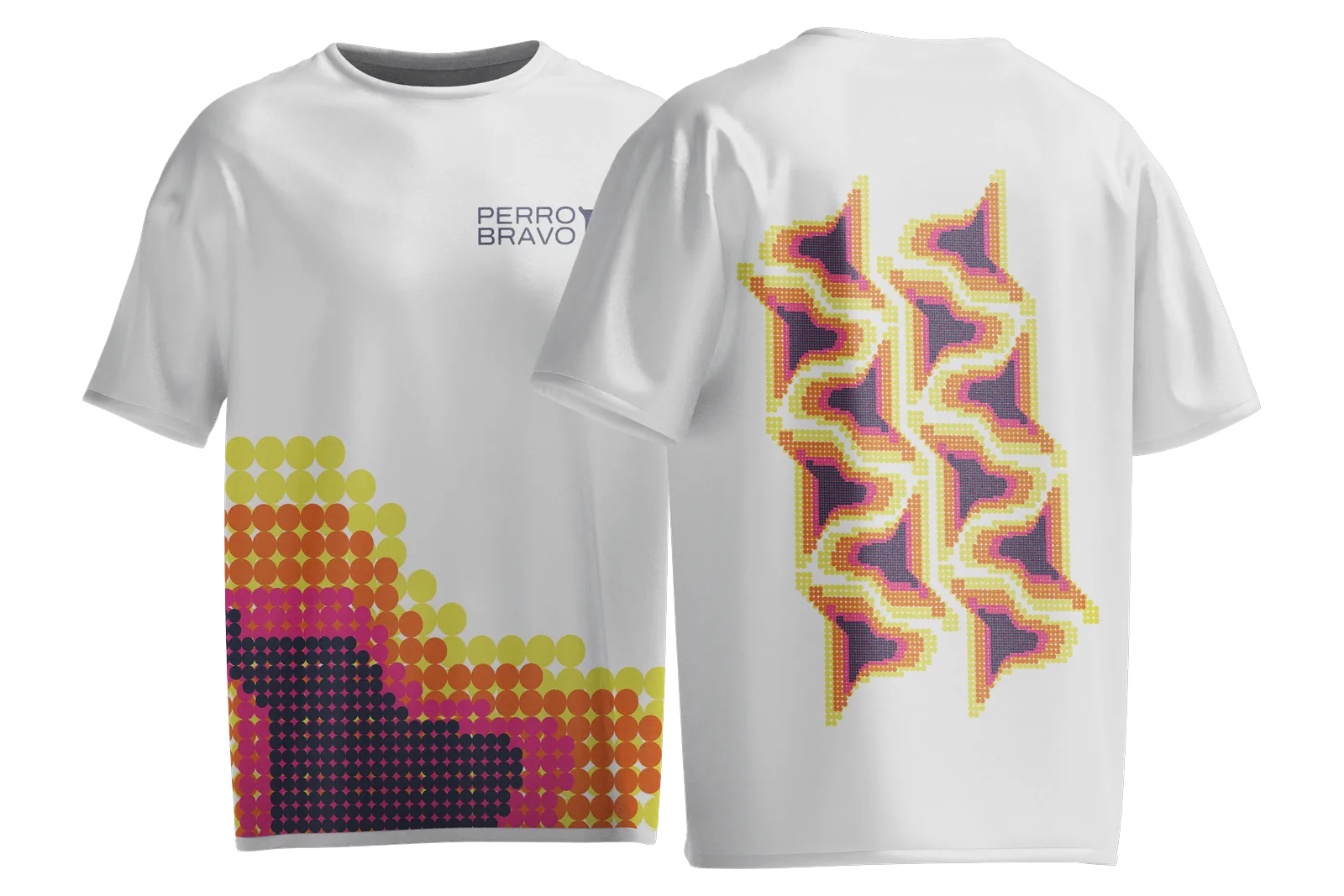 Remera Bravo Puntos, frente y espalda